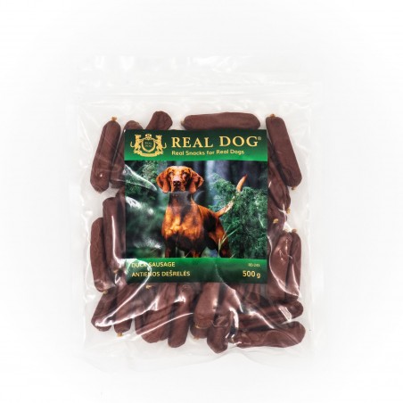 REAL DOG antienos dešrelės natūralūs skanėstai šunims 500g