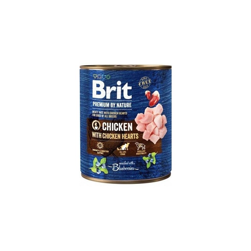 Brit Premium by Nature mėsos paštetas su vištiena ir vištų šidelėmis šunims
