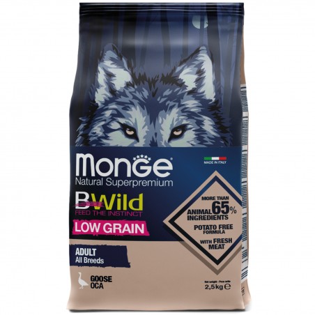 Monge BWild Adult All Breed Goose (žąsiena) sausas pašaras šunims