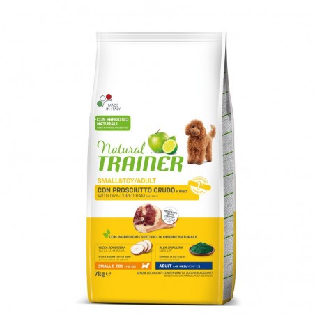 Natural Trainer SMALL&TOY ADULT Ham (kumpiu) sausas pašaras šunims 2kg