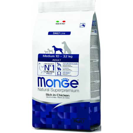 Monge Medium Adult Chicken (vištiena) sausas pašaras šunims