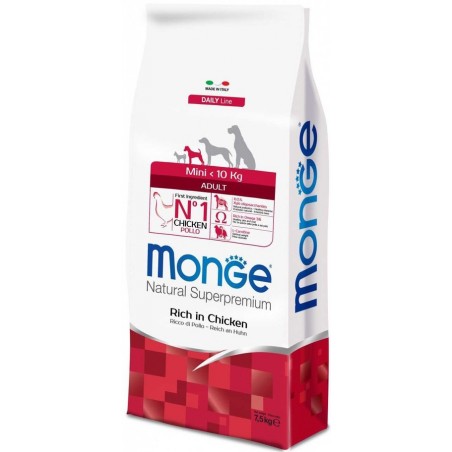 Monge Mini Adult Rich in Chicken (vištiena) sausas pašaras šunims