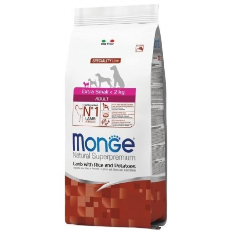 Monge Extra Small Adult Lamb (ėriena) sausas maistas šunims