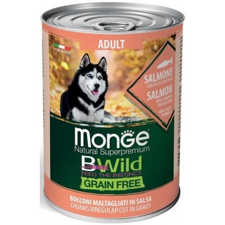 Monge Bwild Adult Salmon konservai šunims su lašiša