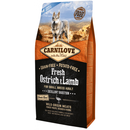 Carnilove Fresh Ostrich&Lamb for Small Breed sausas pašaras mažų veislių šunims
