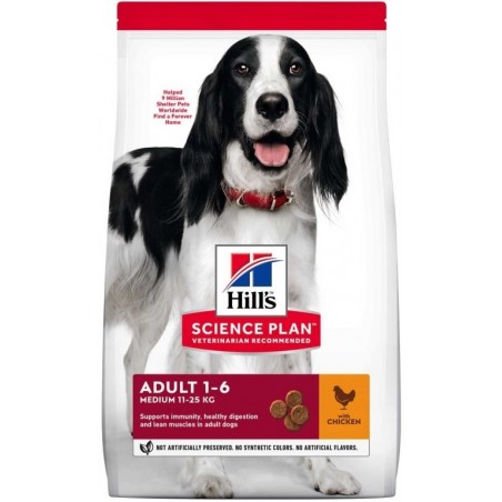 Hill's Science Plan Medium Chicken Adult 1-6 sausas pašaras šunims