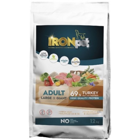 IRONpet TURKEY Large & Giant Adult vieno baltymo pašaras suaugusiems šunims