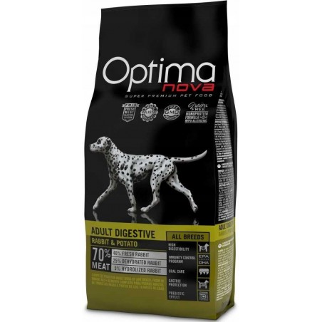 Optima Nova Adult All Breed Rabbit & Potato vieno baltymo pašaras šunims