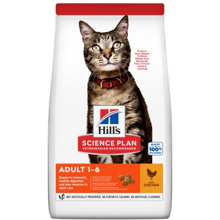 Hill's Science Plan Feline Adult Chicken (vištiena) sausas maistas katėms