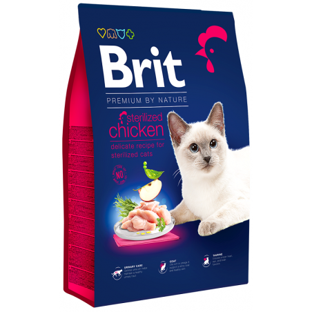 Brit Premium Cat adult Sterilized sausas maistas katėms