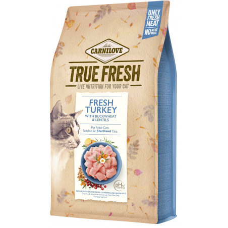 Carnilove True Fresh Cat Fresh Turkey sausas maistas katėms