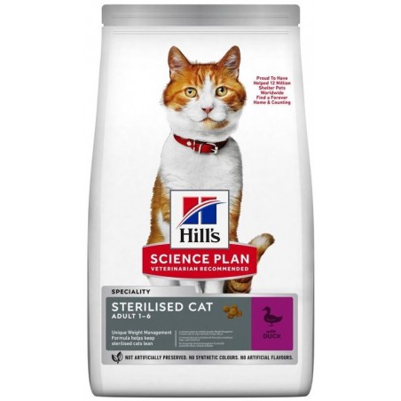 Hill's Science Plan Sterilised Cat Adult Duck (antiena) sausas maistas sterilizuotoms katėms