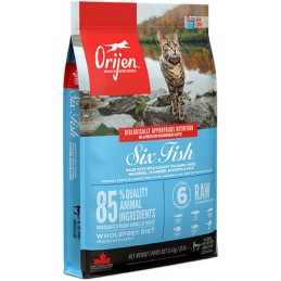 ORIJEN Six Fish Cat sausas...