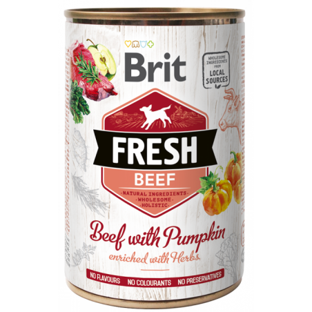 Brit Fresh Beef&Pumpkin konservai šunims su jautiena
