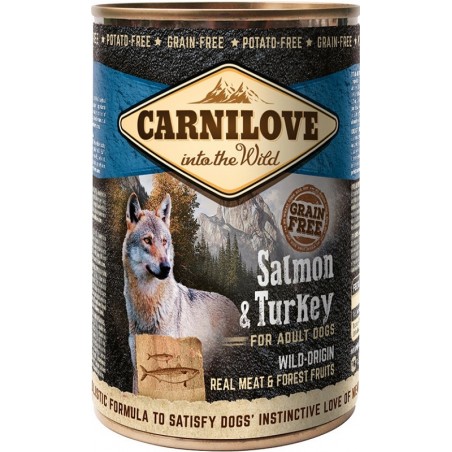 CarniLove Wild Meat Salmon & Turkey konservai šunims