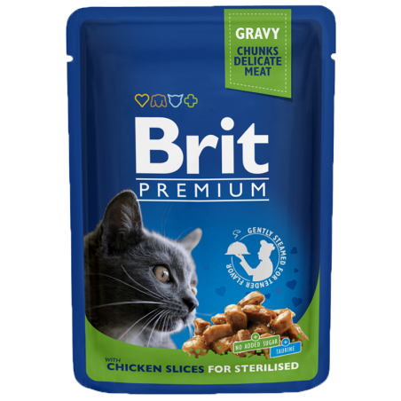 Brit Premium Chicken Slices Sterilised konservai katėms