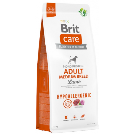 BRIT CARE Adult HP Medium Breed Lamb & Rice sausas pašaras šunims 12 kg
