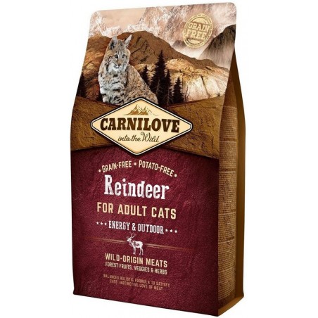CarniLove Reindeer Adult Cat Energy & Outdoor sausas pašaras katėms
