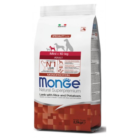 Monge Mini Adult Lamb (ėriena) sausas pašaras šunims 7,5kg
