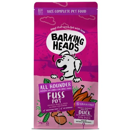 BARKING HEADS Fuss Pot Duck Pašaras Šunims Su Antiena