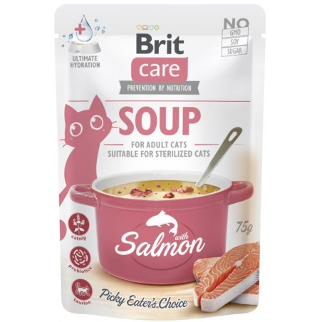 Brit Care Cat Soup Salmon sriuba su lašiša katėms 75g