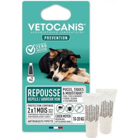 Vetocanis atbaidantis užlašinamas tirpalas šunims nuo erkių (10-20kg), N2