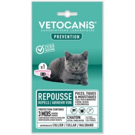 Vetocanis atbaidantis antkaklis kačiukams