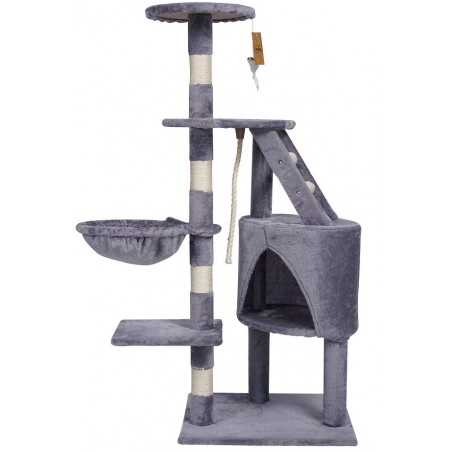 KATIDO Kačių draskyklė 5 lygiai 50x40x118 cm pilkai mėlynas