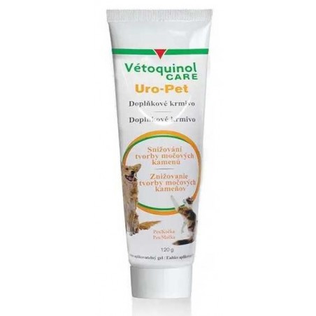 Vetoquinol Uro-Pet pasta pašaro papildas šunims ir katėms 120g