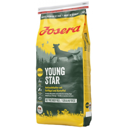 Josera Junior Young Star begrūdis sausas maistas šunims iki 1 metų 12.5kg