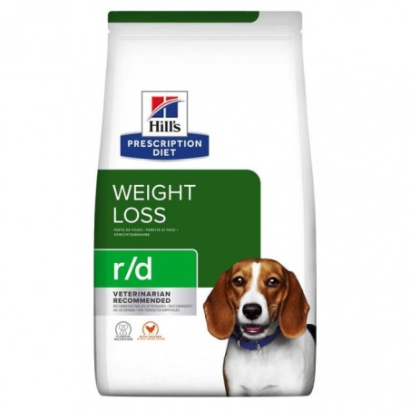 Hill's Prescription Diet Weight Loss r/d Chicken sausas maistas šunims, skirtas svorio kontrolei
