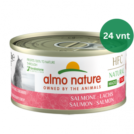 Almo Nature HFC Jelly Salmon šlapias maistas katėms 24x70g