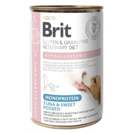 Brit GF Veterinary Diets konservai šunims Hypoallergenic Monoprotein Tuna