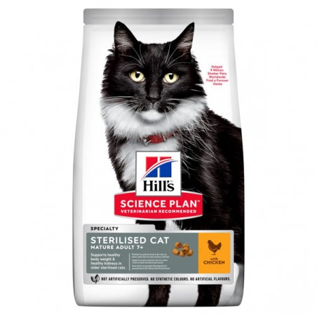 Hill's SP Mature Adult 7+ Sterilised sausas pašaras katėms