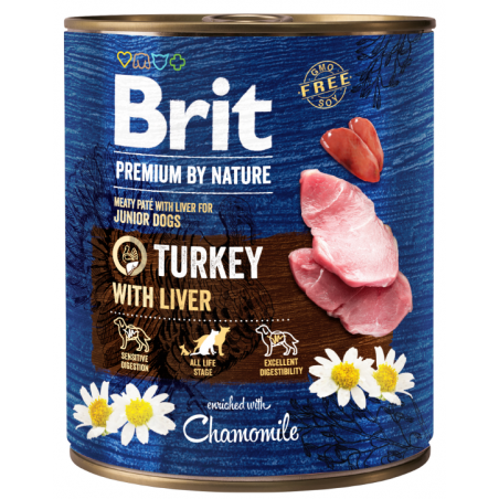 Brit Premium by Nature konservai šunims Turkey with Liver