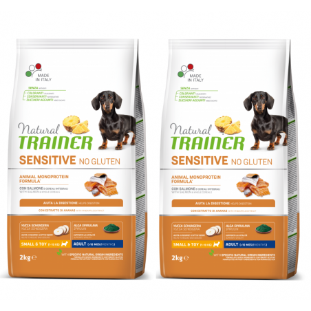 Natural Trainer Sensitive Mini Adult Salmon (lašiša) 2 x 2kg sausas pašaras šunims