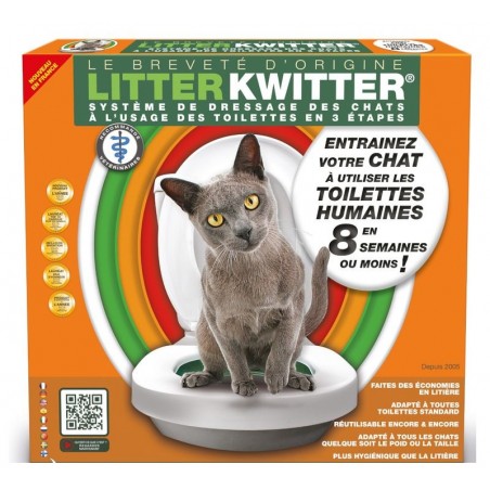 Litter Kwitter -mokymosi priemonė katėms naudotis unitazu