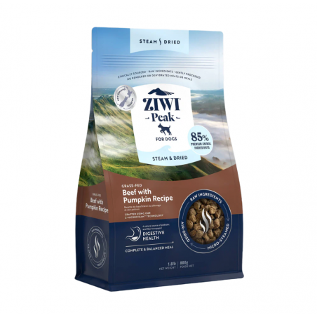 Ziwi Peak Steam&Dried Dog Beef with Pumpkin sausas maistas šunims 800 g