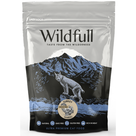 Wildfull Cat Turkey Hairball sausas maistas katėms