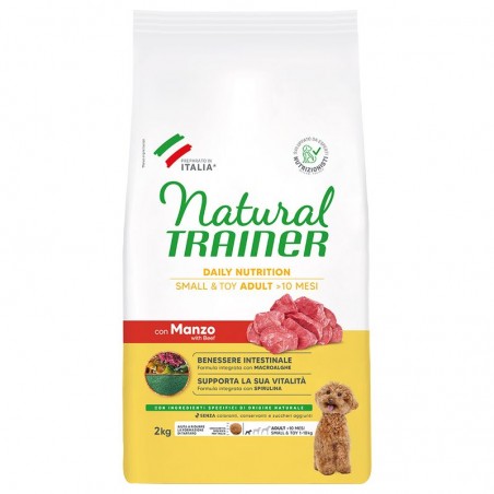Natural Trainer Adult Mini Beef (jautiena) sausas pašaras šunims 2kg