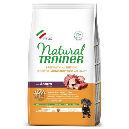 NATURAL TRAINER Sensitive Mini Adult DUCK (antiena) sausas pašaras šunims 2 kg