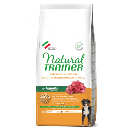 Natural Trainer Sensitive Medium/Maxi Adult Lamb (ėriena) sausas pašaras šunims 12kg