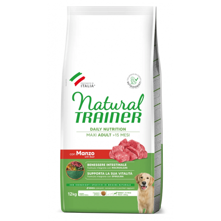 Natural Trainer Adult Maxi Beef (jautiena) sausas pašaras šunims 12kg